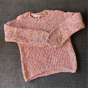 51 - generation k chenille pink cropped bauble sweater m